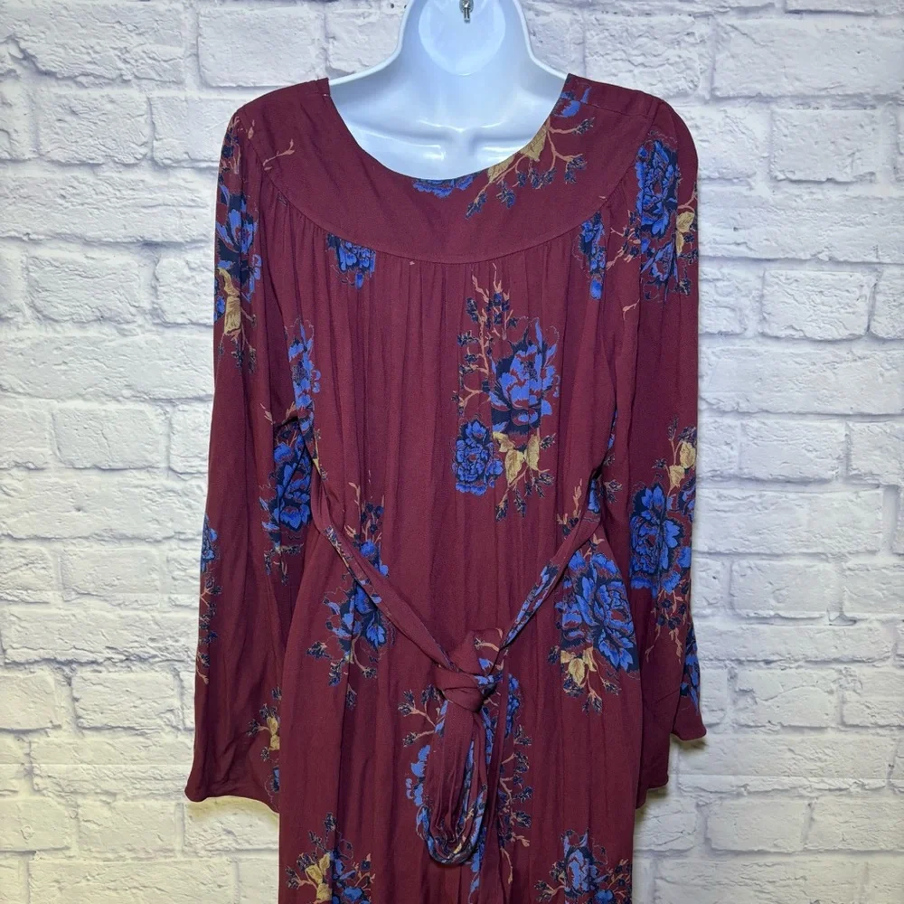 FREE PEOPLE Miranda  Floral Maxi Dress Boho Revival Flowey Size Small Petite